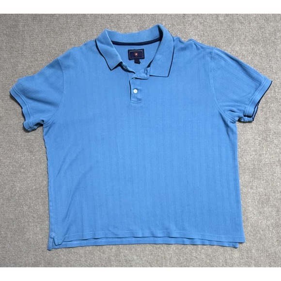 Saddlebred Polo Shirt Mens‎ XL Blue Short Sleeve Classic Casual Ribbed Collar - Picture 1 of 9